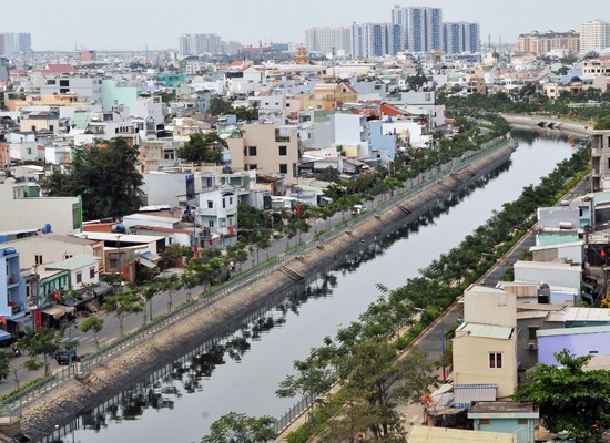 Tan Hoa-Lo Gom canal has gradually been cleaned up (Photo: SGGP) Tan Hoa-Lo Gom canal has gradually been cleaned up (Photo: SGGP)